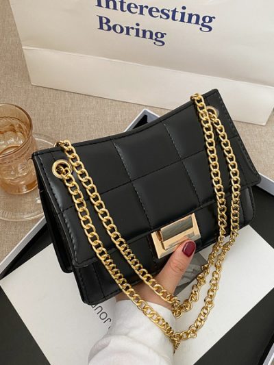 Stitching Line Chain Shoulder Cross Bags
