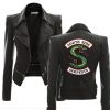 Ladies Leather Fashion Motorcycle Jacket